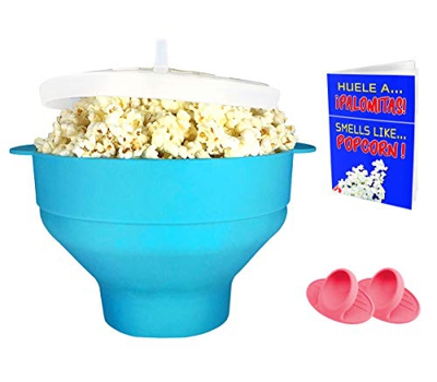 Palomitero microondas Silicona Recipiente para Hacer Palomitas en el microondas Grande popcron Bowl para Hacer Palomitas microondas popup