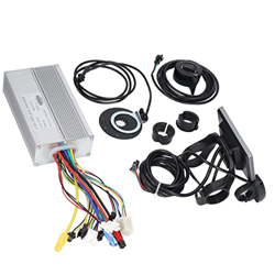minifinker Juego de Controlador de Motor de Bicicleta Eléctrica 30A, Pantalla de Datos Kit de Controlador Modificado de Batería de Litio para Biciclet precio