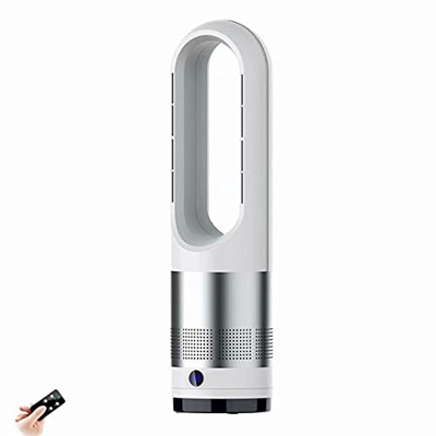 Ventilador pequeño de refrigeración y calefacción, ventilador de torre sin aspas de 18", calentador de espacio de 1400 W, ventilador sin hojas con osc
