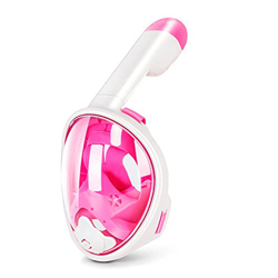 TNIU Scuba Underwater Diving Mask Anti Fog Snorkel Mask Respiración para Cámara Hombres Mujeres Full Face Mask Kid Niños Adulto,Black (Pink S/M) características