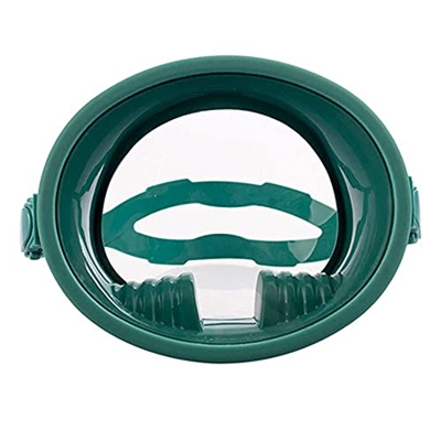Máscara De Buceo Retro De Silicona Transparente Redonda De Esnórquel De Cara Completa con Compensador (Talla Única B)