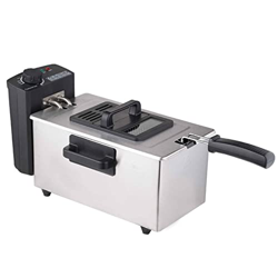 LBSI Freidora, Freidora de Aceite 1.5L /3L /5L /6L con Filtro, Freidora de Patatas Fritas, Alas de Pollo, Máquina de Fritura Rápida, Fácil de Limpiar  precio