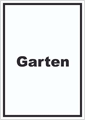 Jardín Pegatina Con Texto Flores Césped de Canto A4 (210x297mm)