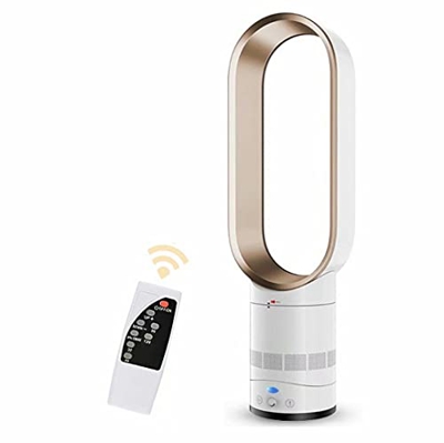 Ventiladores de torre sin hojas con ventilador USB, ventilador sin aspas de 25,5 pulgadas de alto con control remoto, ventilador de piso con soporte d