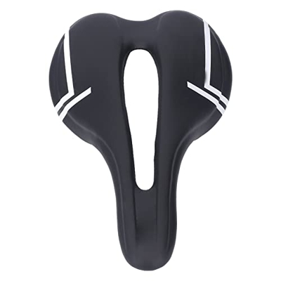 Alomejor Cojín para Sillín de Bicicleta de Montaña Cojín para Sillín de Bicicleta de Carretera Cojín para Bicicleta Hueco de Cuero PU de Microfibra pa