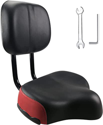 Sillín Bicicletacon amortiguadores, Comfort Tricycle Bike con Respaldo Asiento de Bicicleta Relleno con Espuma para MTB/Bicicleta de Carretera/Bicicle características