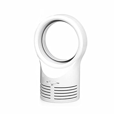 Mini ventilador personal Mini ventilador sin aspas con doble velocidad, ventilador de escritorio sin aspas, ventilador de torre portátil para el hogar