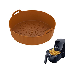 Povanjer Olla de Silicona para freidora de Aire, Reemplazo Reutilizable para revestimientos de Papel, Cesta de freidora de Aire Reutilizable de 20 cm, características
