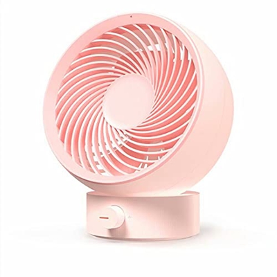 Mini ventilador personal Ventilador de circulación de aire, mini ventilador de escritorio USB con 5 aspas en espiral, ventilador de mesa personal port