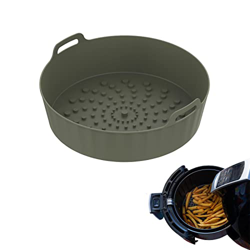 Zhihui Freidora de aire caliente de silicona – intercambio de hojas de papel de pergamino, cesta de freidora de aire reutilizable de 20 cm, resistente en oferta