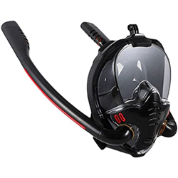 Snorkel De Cara Completa Máscara De Esnórquel De Cara Completa Respiración Segura Máscara De Buceo Panorámica De 180 ° con Sistema Dry Top Tubos Doble precio