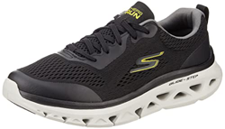 Skechers Go Run Glide-Step Flex, Zapatillas para Correr de Carretera Hombre, Tela sintética Negra y Gris con Amarillo, 41 EU características