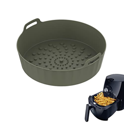 Zhihui Olla de Silicona para freidora de Aire | Reemplazo de revestimientos de Papel pergamino,Cesta de freidora de Aire Reutilizable de 20 cm, Resist precio