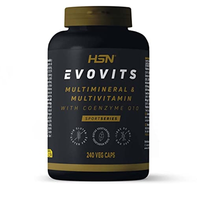Multivitaminas y Minerales Evovits de HSN | Multivitamínico para 8 Meses = 1 Cápsula al Día | Complejo Polivitamínico para Mujer, Hombre, Vegetarianos