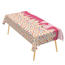 Mantel de helado y paletas para fiesta, reutilizable, para helados y paletas de poliéster, para fiestas de cumpleaños, baby shower, decoraciones de he en oferta