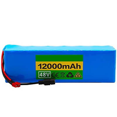 FREEDOH Batería Bicicleta Eléctrica De 48V Batería Bicicleta Eléctrica Iones Litio De 12Ah 13S4P para Motor De 200W-1000W con Cargador Apta para Trici