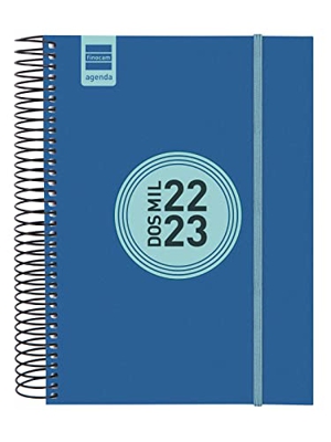 Finocam - Agenda 2022 2023 Espir Label 1 Día Página Septiembre 2022 - Agosto 2023 (12 meses) Azul cobalto Español