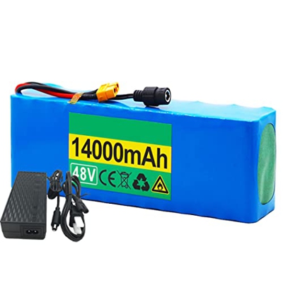 IVIWCLOP Batería Bicicleta Eléctrica De 48V Paquete Batería Recargable Iones Litio 14000mAh 13S5P con Cargador Apto para Ciclomotores Bicicletas Eléct