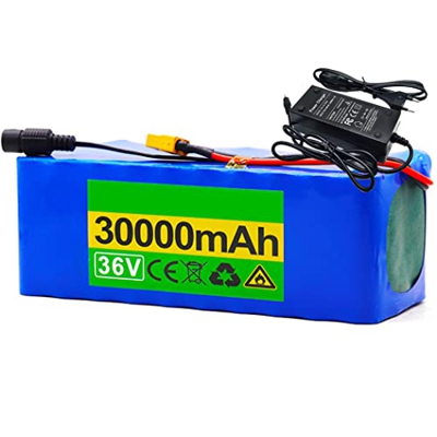 IVIWCLOP Batería Bicicleta Eléctrica De 36V Batería Iones Litio Resistente Al Agua 30Ah 10S6P con Cargador De 42V 2A Apto para Go-Kart Barco Eléctrico