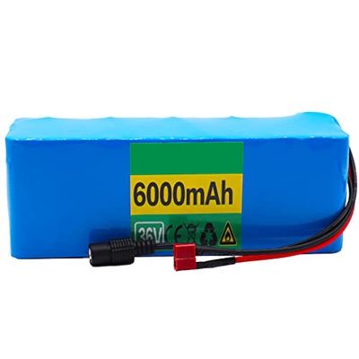 IVIWCLOP Batería Bicicleta Eléctrica De 36V Paquete Batería Recargable Iones Litio De 6000mAh 10S2P BMS Integrado Apto para Herramientas Eléctricas Sc