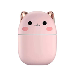 UKETO Humidificador de aire de 250 ml Difusor de aroma lindo con luz nocturna Cool Mist (rosa) características