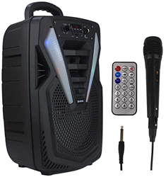 Altavoz Bluetooth Portatil con Micrófono para Karaoke y Mando de Control Portable Connected Speaker con Lector USB AUX y SD, Radio FM(QS4816) características