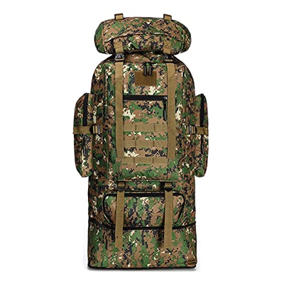 Egurs Mochila de senderismo de 100 l de gran capacidad para acampar al aire libre, senderismo, viajes, impermeable, mochila militar táctica Molle para