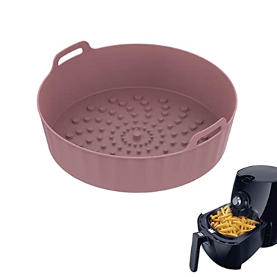Alfombrilla de silicona para freidora de aire, Almohadillas redondas reutilizables para freidora para alimentos antiadherentes, Aplicación de cocina c