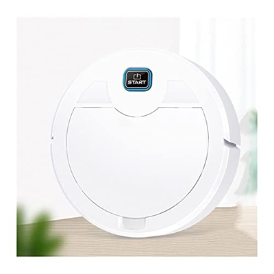 Robot Vacuum - Multiple Cleaning Modes Vacuum Best for Pet Hairs Hard Floor Medium Carpet Lazy Sweeper Vacuum Cleaner (Color : White)