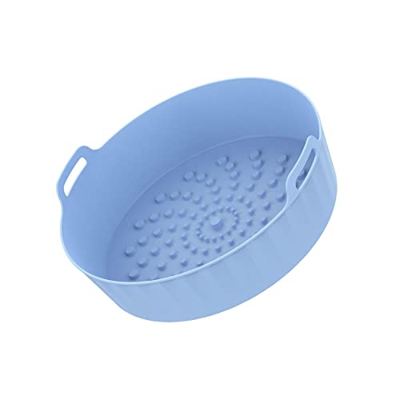Virtcooy Olla de Silicona para freidora de Aire,Reemplazo Reutilizable para revestimientos de Papel - Cesta de freidora de Aire Reutilizable de 20 cm,