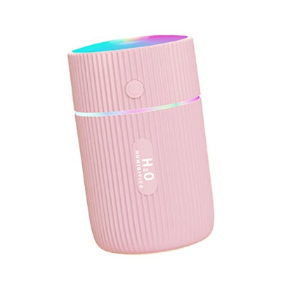 wusiooucu humidificador de aire portátil de 220ML con difusor de luz nocturna, rociador de niebla, contenedor de agua, oficina, dormitorio, dormitorio
