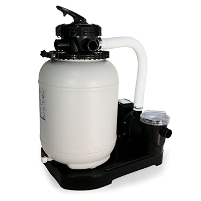 Filtro Piscina monobloc 300 depuradora de Arena o Bolas filtrantes para Piscina Desmontable o Fija 4000L/h depósito de 25 kg