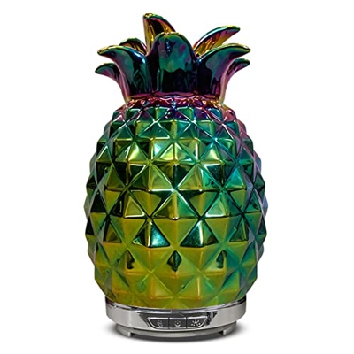 FUNNYBSG Humidificador, difusor de Aceite Esencial Humidificador de aromaterapia de piña Colorida 3D 7 Colores Luces LED Que cambian Difusor ultrasóni