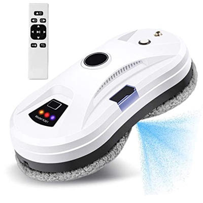 Saturey Robot Limpiador de Ventanas inalámbrico, Aspirador de Limpieza de Ventanas robótico automático, Robot de Vidrio Inteligente para Ventanas de A