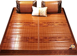 Colchoneta de Verano Colchoneta de cama de bambú Mat de dormir Topper juego de almohadilla de enfriamiento de enfriamiento de doble cara, juego de 3 p características