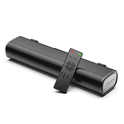 Barra de sonido para PC, 50 W, 105 dB, para dispositivos de TV, altavoz Bluetooth de 16 pulgadas con óptico/AUX/USB