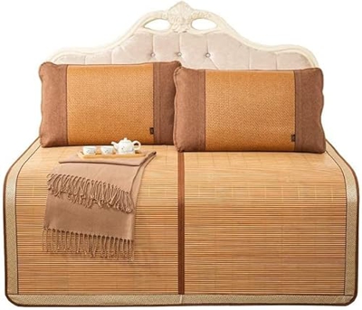 Colchoneta de Verano Mat de cama de bambú Familia Mat de bambú de verano Anti-Slip Mats de enfriamiento de bambú de bambú colchón de doble uso de dobl