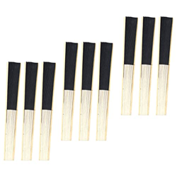 Fan de Mano Plegable Ventilador de Mano Japonés Chino Fan de Tela en Festival de Bricolaje Fan de Fan 9 PCS para Mujeres Hombres Música Propiedades de en oferta