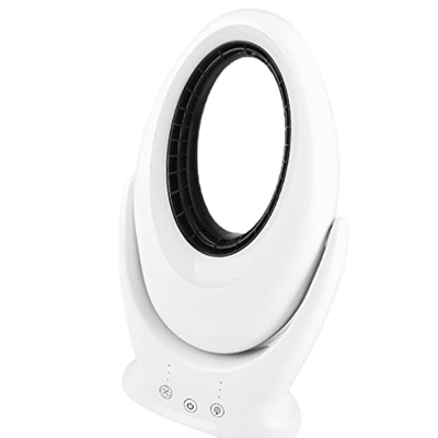 VARADOMO Enfriador De Ventilador Sin Aspas, Oscilación De 80°, 3 Configuraciones De Velocidad, Súper Silencioso, Táctil, Oficina, Dormitorio, Luz Ambi