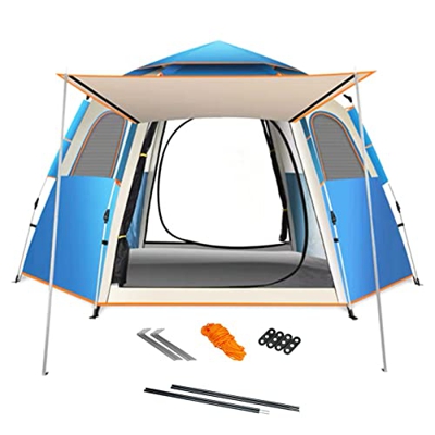 FGAITH Carpa Plegable, Carpas Plegables, 3-4 Personas, Gran Espacio, Plegable Totalmente Automática, Ligera, Ventilación, a Prueba De Viento, para Sen
