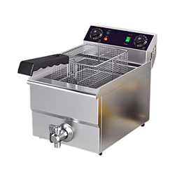 INTHEL Freidora eléctrica de 13L con Tapa, freidora Grande, freidora Comercial de Acero Inoxidable, Tanque de Grasa características