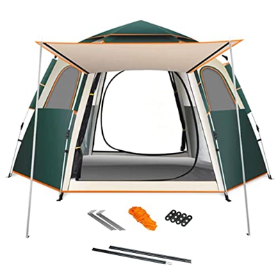FGAITH Carpa Plegable, Carpas Plegables, 3-4 Personas, Gran Espacio, Plegable Totalmente Automática, Ligera, Ventilación, a Prueba De Viento, para Sen