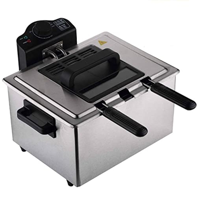 Freidora de Aceite 5 litros/ 6 litros, 2000w/3300w Watios de Potencia y Tapa con Ventana de VisualizacióN, Antideslizante, FáCil de Limpiar (Color : 5