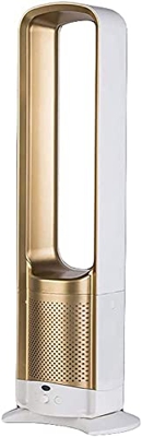 QQW Ventilador sin Buque, Ventilador de Pedestal de Escritorio Portátil con Control Remoto Y Temporizador, Ventilador de Torre Tranquila de Aire Eléct