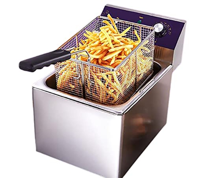 INTHEL Freidora de Grasa Profunda eléctrica de 12L con Cesta de Tapa, freidoras de Grasa para Uso doméstico fácil de Limpiar y Control de Temperatura 
