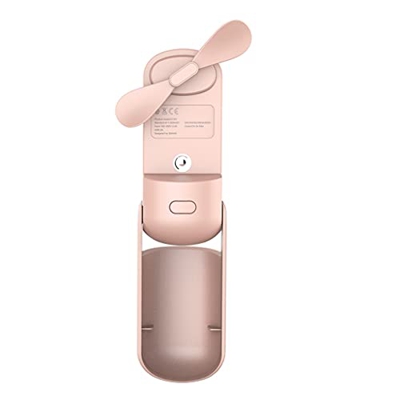 illombo Mini ventilador de pulverización portátil con pilas USB recargable ventilador plegable silencioso con banco de energía para exteriores