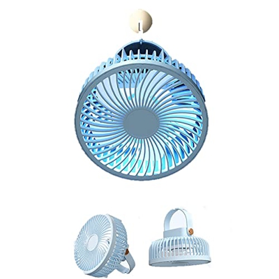 Ventilador USB, Batería De 1200 MAh, Control Remoto De 3 Velocidades, Ventilador Giratorio De 360 °, Ventilador Ultra Silencioso 4 En 1 con Luz LED pa