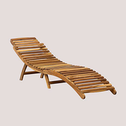 SKLUM Tumbona Plegable en Madera Mymma Madera de Acacia Madera de Acacia - Sin cojín características