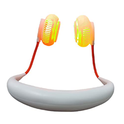 illombo Ventilador de cuello recargable con banda para el cuello, diseño de auriculares, ventilador portátil con 3 velocidades, función de aromaterapi precio