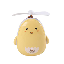 illombo Espejo de maquillaje portátil de dibujos animados LED luz espejo cosmético belleza 2 en 1 mini ventilador de mano USB recargable ventilador de en oferta